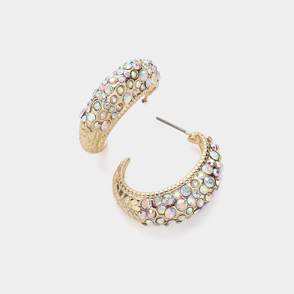 Gold Accented Hoops