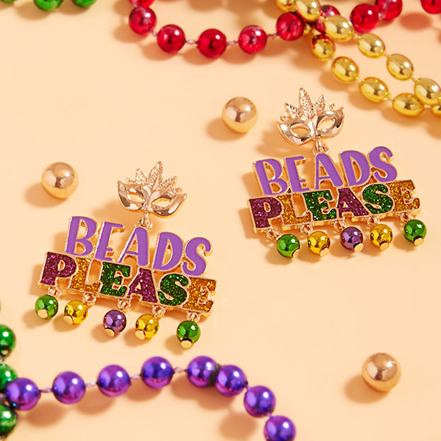 Mardi Gras Earrings