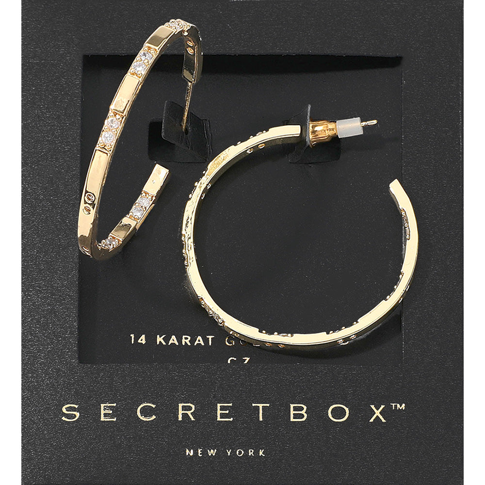 Gold & Clear Hoops