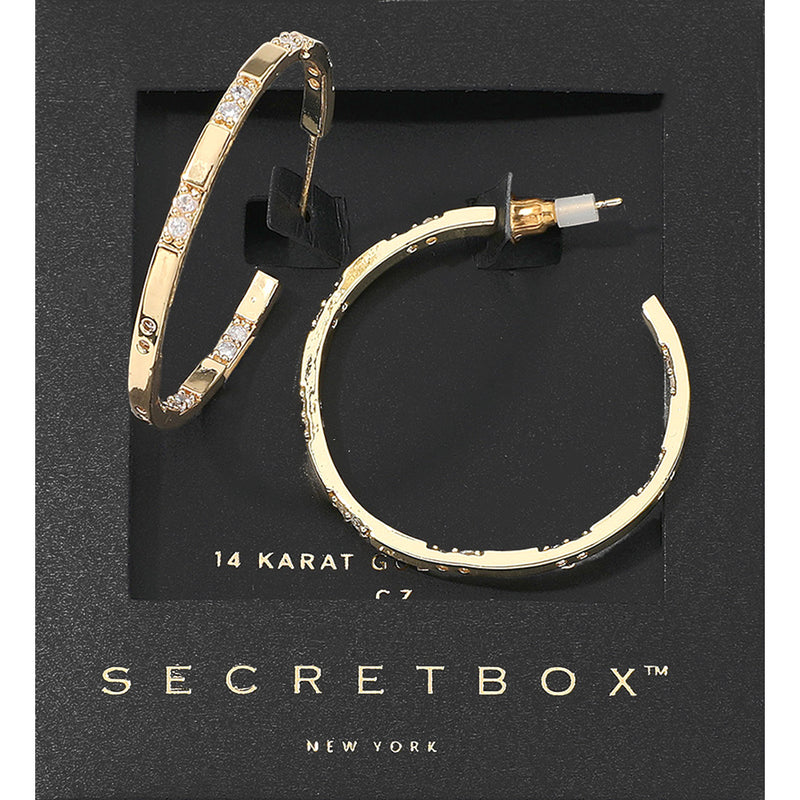 Gold & Clear Hoops