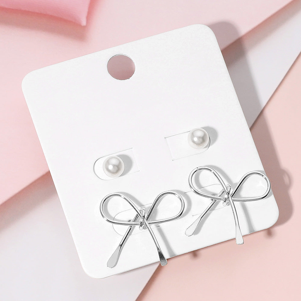 Bow Pearl Set