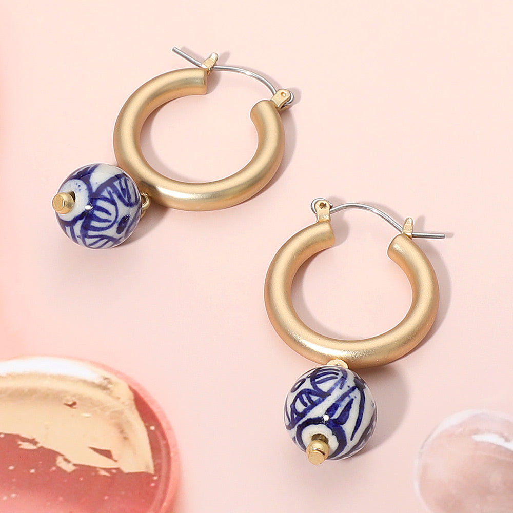Blue Detailed Earrings