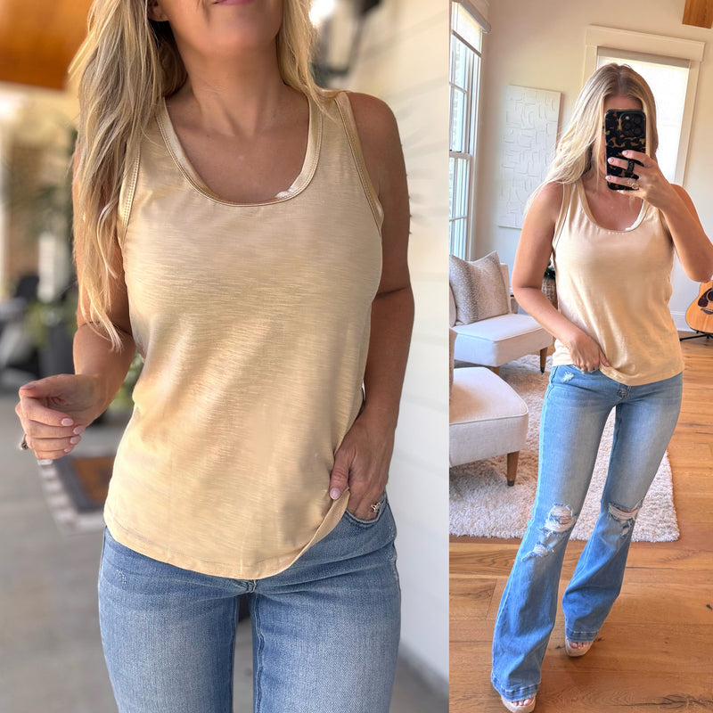 Trimmed Tank - Gold