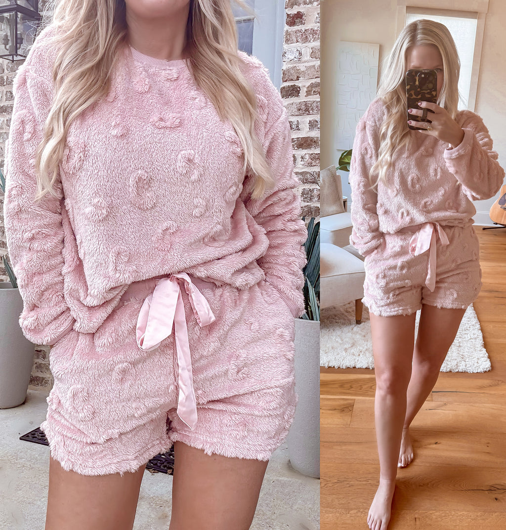 Fleece Pajama Set - Pink