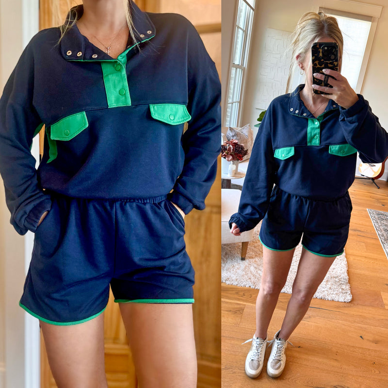 Sporty Courtney Set - Navy