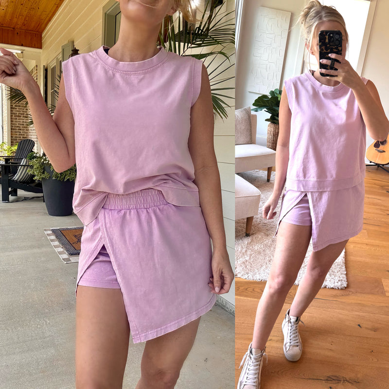 Purple Skort Set