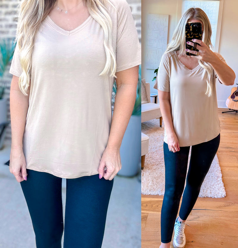 Travel Tee - Taupe