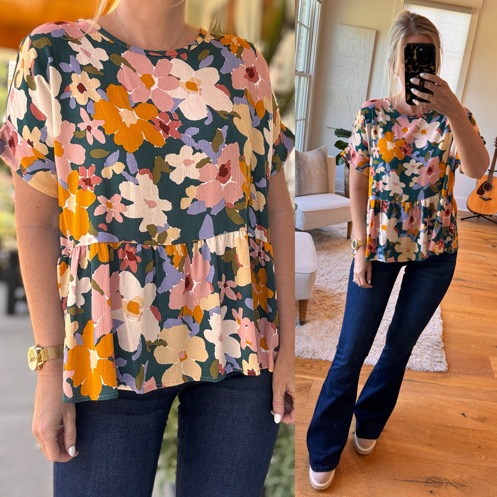 Fan of Floral - Teal