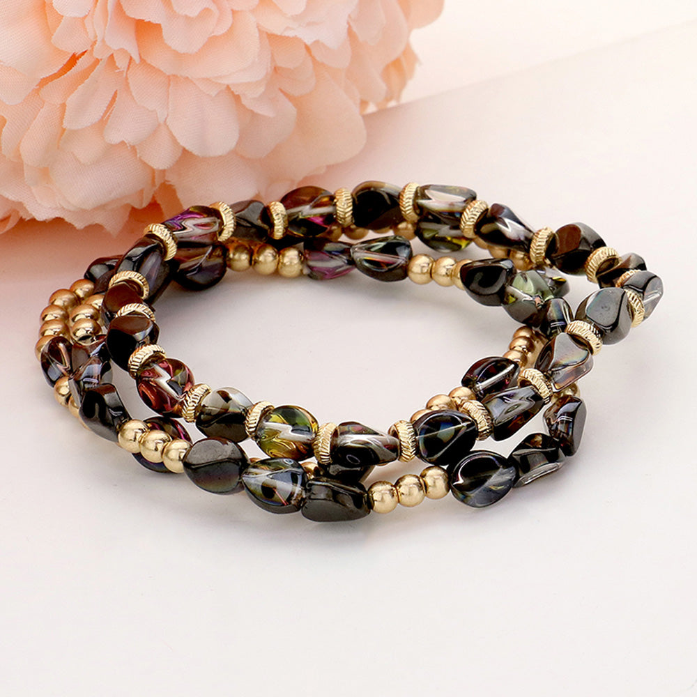 Black Bracelet Set