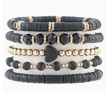 Dark Grey Bracelet Set