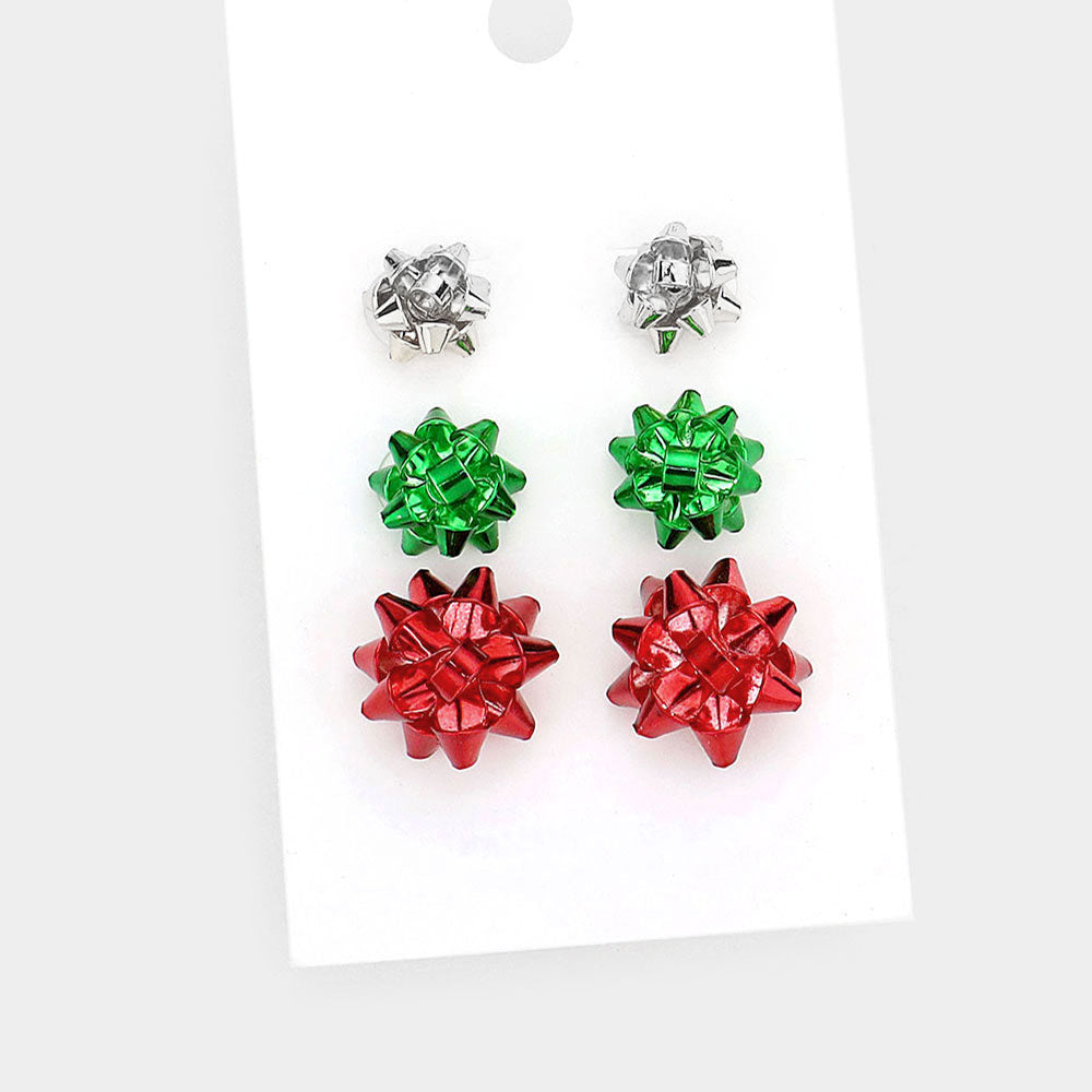 Christmas Bows - Stud Set